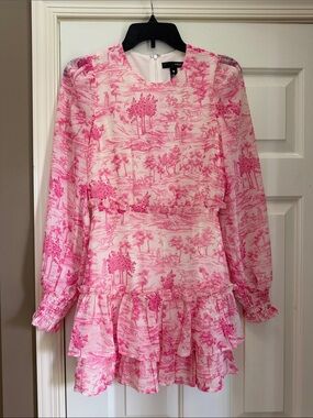 Aqua Pink Long Sleeve Dress